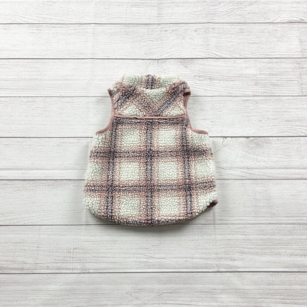 Max Studio Kids Toddler Vest Sherpa Plaid Zip-Up Fleece Lined Outerwear 3T - Picture 4 of 4